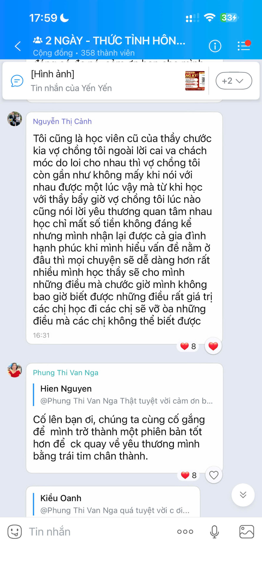Cảm nhận gốc của học viên khoá 2 ngày Thức tỉnh Hôn nhân 7