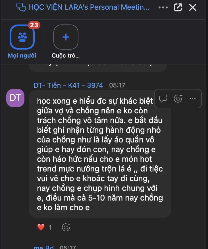 Không khí lớp học và phản hồi trực tiếp 1